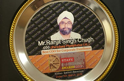Mr. Ranjit Singh Chugh, Chief Operating Officer, was awarded the ‘Best COO’ award by the Government of Odisha – Jan 2020