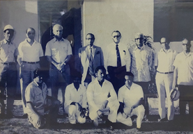 Dr KK Birla during foundation of Zuari Plant in Goa in 1967 with employees and US Steel members